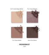 Vegan Talc-Free Eyeshadow Palette with Matte, Satin, Shimmer Finishes 4 x 1g