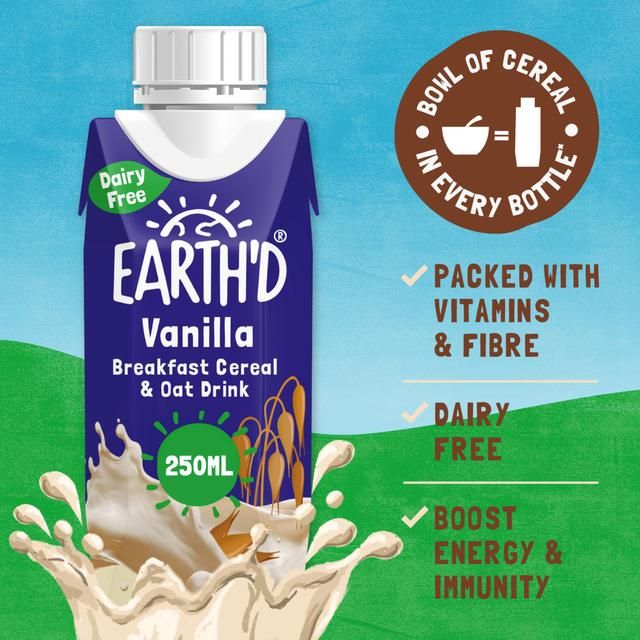 Earth'd Breakfast Cereal & Oat Shake - Vanilla 250ml