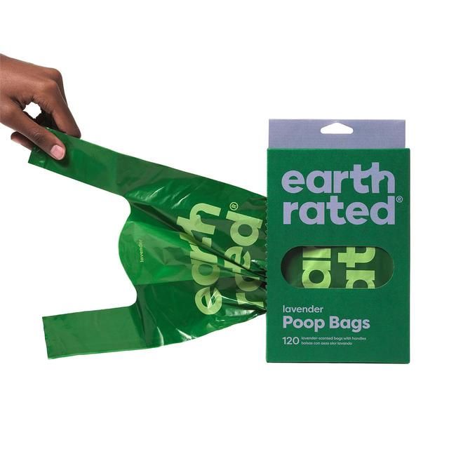 Earth Rated Poop Bags Lavender Tie Handle Bags 120 per pack