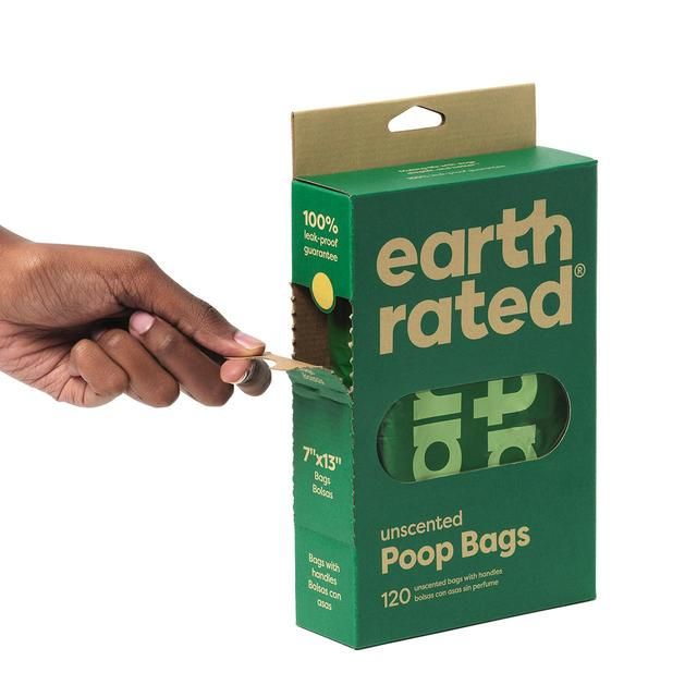 Earth Rated Poop Bags Unscented Tie Handle Bag 120 per pack