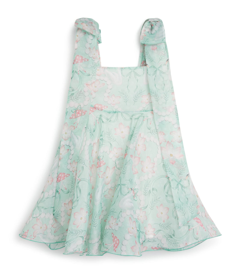 Mama Luma organza pearl print dress for children 3-12 years, imported from the UK