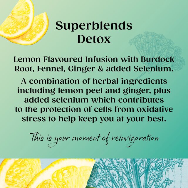 Twinings Superblends Detox with Lemon Ginger & Fennel 20 per pack - McGrocer