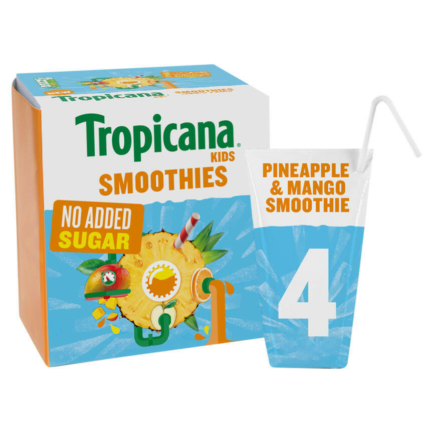 Tropicana Kids Pineapple & Mango Smoothie 4 x 150ml GOODS ASDA