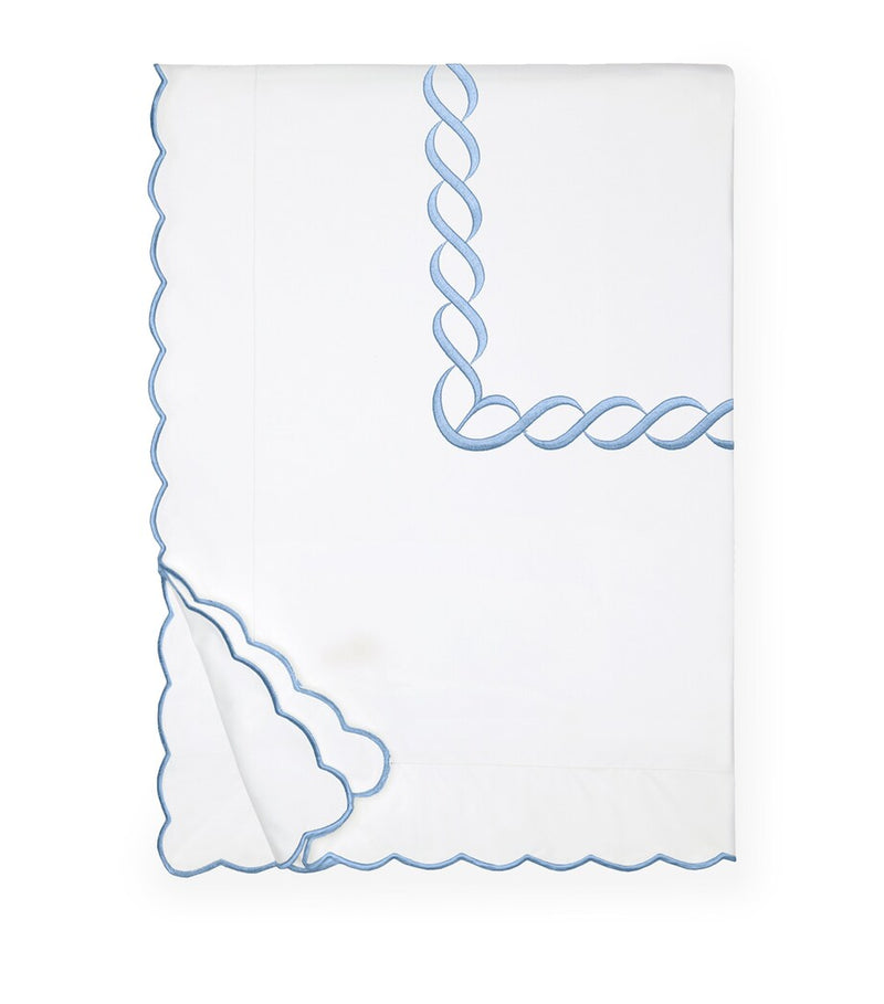 Pratesi Treccia Super King Duvet Cover with braid pattern in Egyptian cotton, imported from the UK