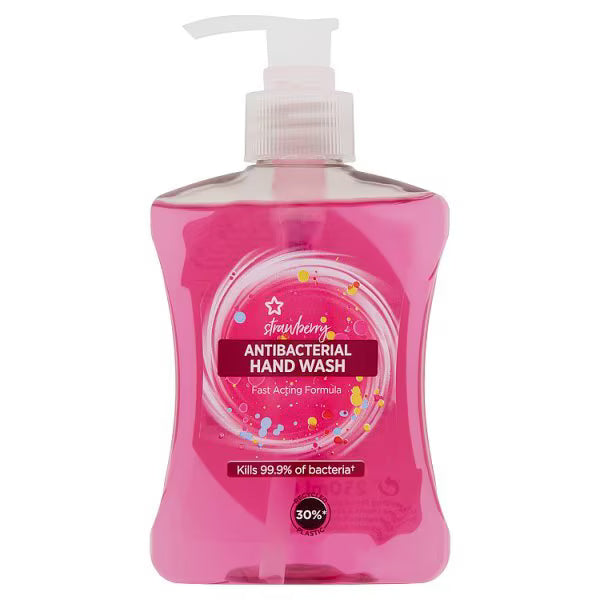 Superdrug Strawberry antibacterial handwash 250ml (British brand)