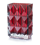 Baccarat Louxor rectangular red crystal vase 15 cm - British product