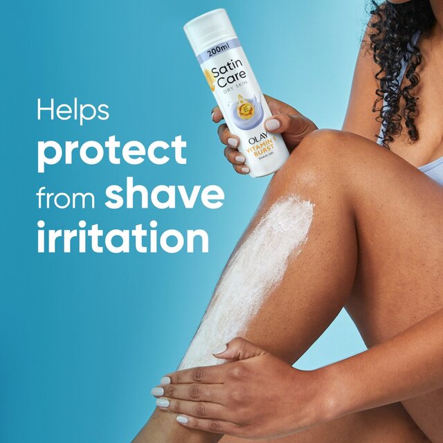 Satin Care Shave Gel Olay Vitamin E Dry Skin 200ml - McGrocer