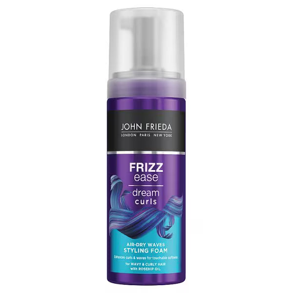 John Frieda Frizz Ease Air-Dry Waves Styling Foam 150ml, imported from the UK
