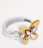 Yeprem Yellow Gold and Diamond Butterfly Ring