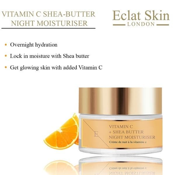 Eclat Skin London Vitamin C Shea Butter Night Moisturiser