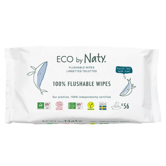 Eco By Naty Flushable Baby Wipes 56 per pack