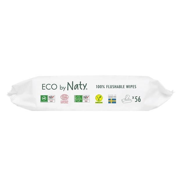 Eco By Naty Flushable Baby Wipes 56 per pack