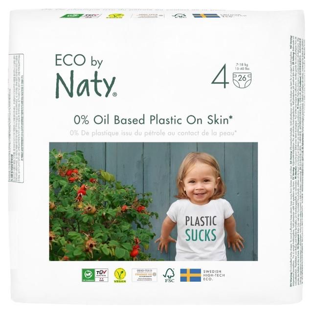 Eco by Naty Nappies Size 4 26 per pack