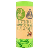 Eco Green Living Certified Compostable 30L Bin Bags 18 per pack