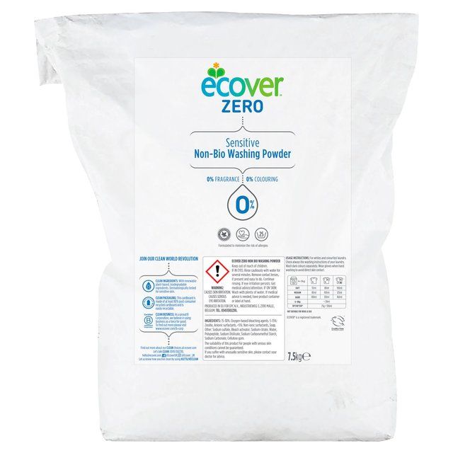 Ecover Zero Non-Bio Washing Powder 100 Washes 7.5kg