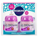 Ecozone Forever Flush Twin Pack up to 2000 Flushes Toilet Block - Purple 2 per pack