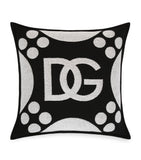 Dolce&Gabbana Casa wool-silk-cashmere logo cushion 50cm x 50cm - British product
