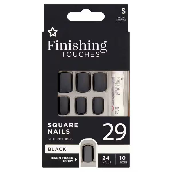 Superdrug Finishing Touches black nail polish (British brand)