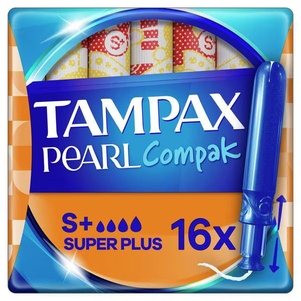 Tampax Pearl Super Plus Tampons with Applicator 16 (British brand)