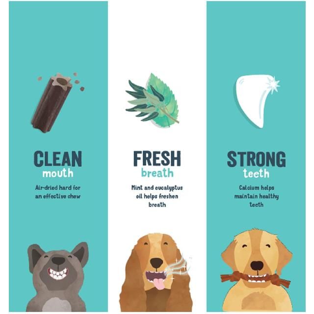 Edgard & Cooper Strawberry & Mint Large Dog Dental Sticks 7 per pack