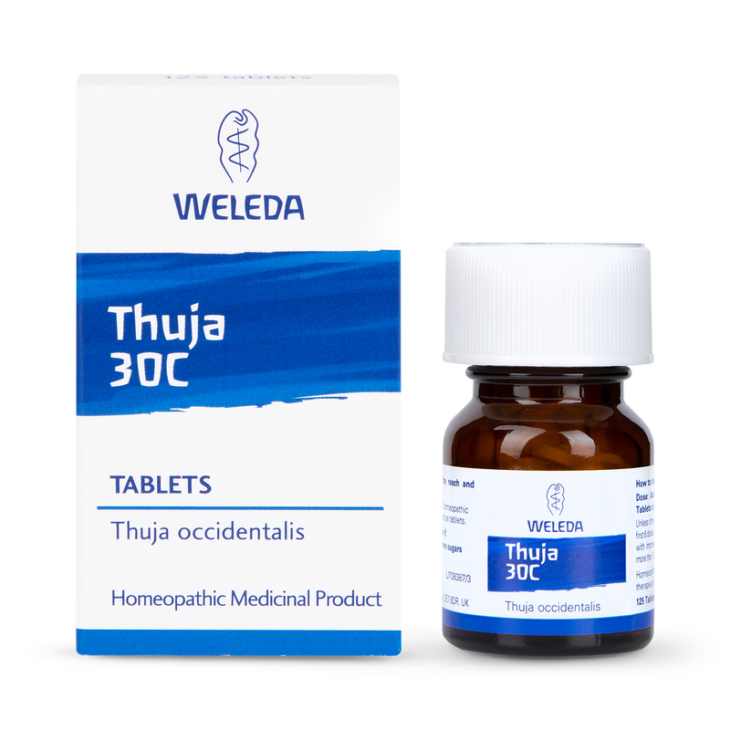 Weleda Thuja 30C homeopathic tablets 125 units, imported from the UK