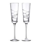 Waterford Set of 2 Crystal Aran Champagne Flutes (275ml)