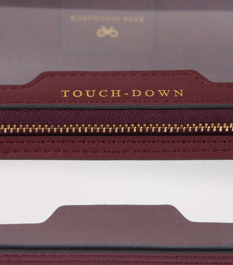 Anya Hindmarch transparent leather-trimmed in-flight case 22x12x7cm - British product