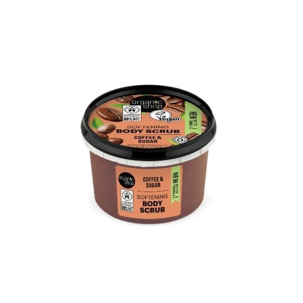Organic Shop Coffee Sugar Scrub 250ml, imported from the UK