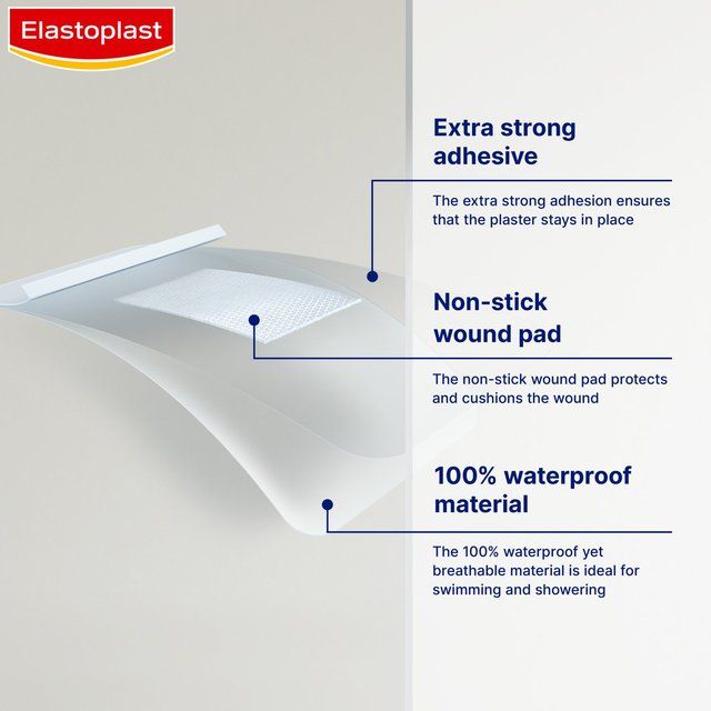 Elastoplast Waterproof Wound Pad Dressing XL 5 per pack