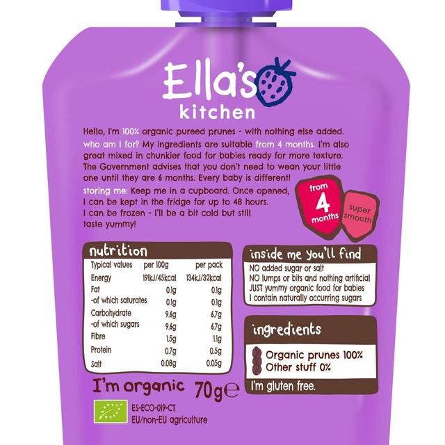 Ella's Kitchen Prunes First Tastes Baby Food Pouch 4+ Months 70g