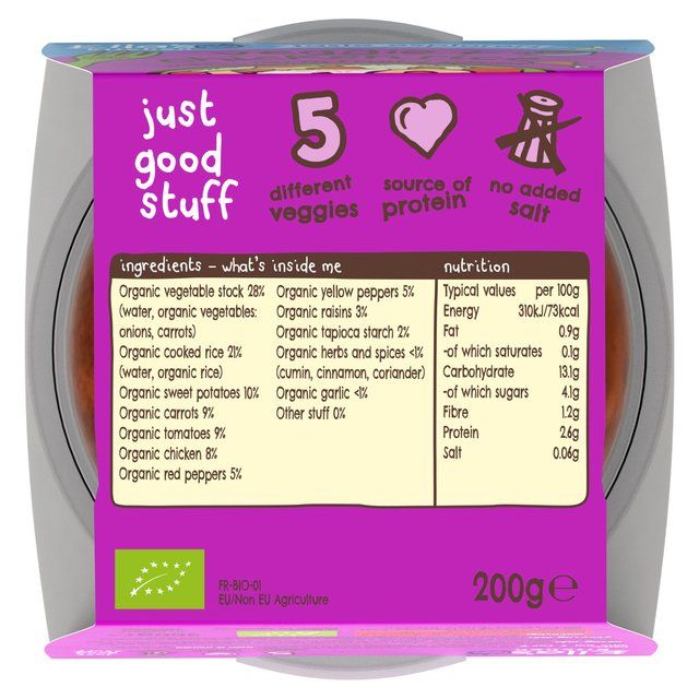 Ella's Kitchen Vegetable Chicken Rice Toddler Tray Meal 12+ Months 200g