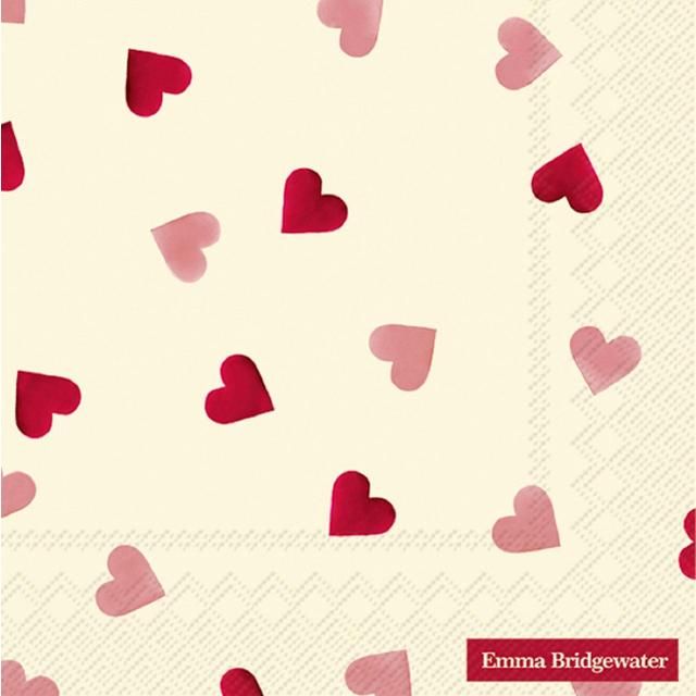Emma Bridgewater Pink Hearts Napkins 20 per pack