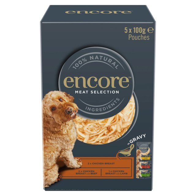 Encore Wet Dog Meat Selection in Gravy 5 x 100g