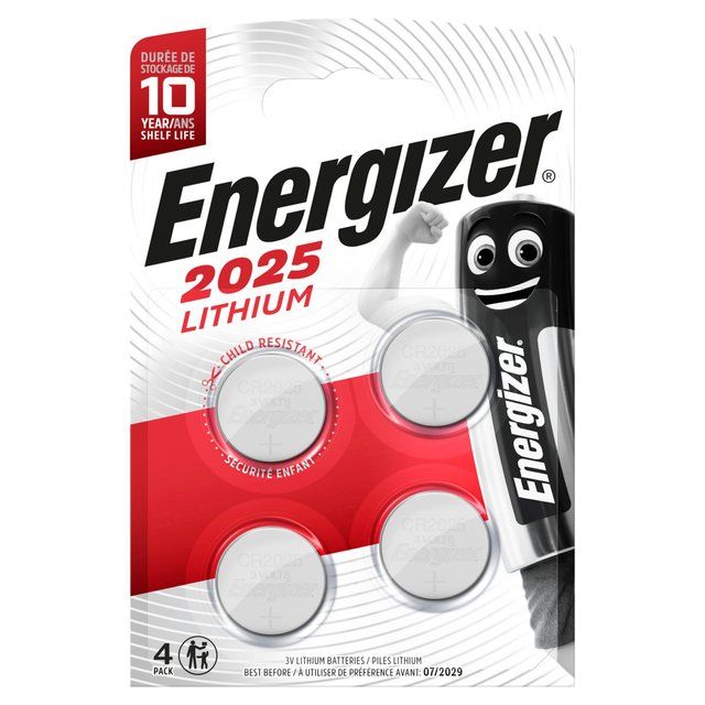 Energizer 2025 Lithium Coin Battery 4 per pack