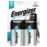 Energizer Max Plus D Alkaline Batteries x2