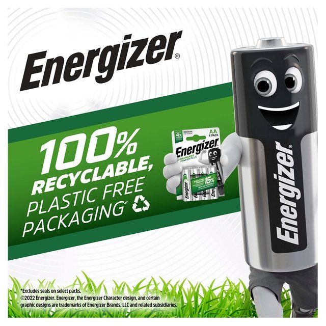 Energizer Power Plus AAA Rechargeable Batteries 4 per pack