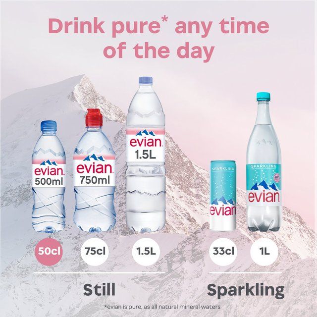 Evian Still Mineral Water 6 x 500ml