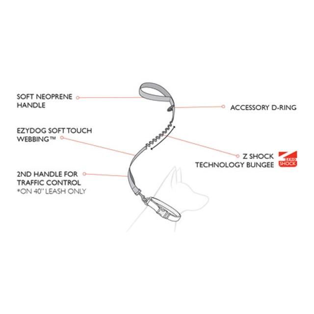 EzyDog Zero Shock Black Dog Lead 25 GOODS M&S