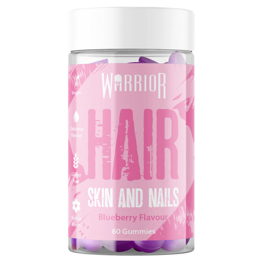 Warrior Hair, Skin and Nails Blueberry Flavour 60 Gummies 191g GOODS ASDA