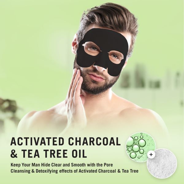 Fuss Free Naturals Charcoal Mask Men's Bearded Pack 3 - British product