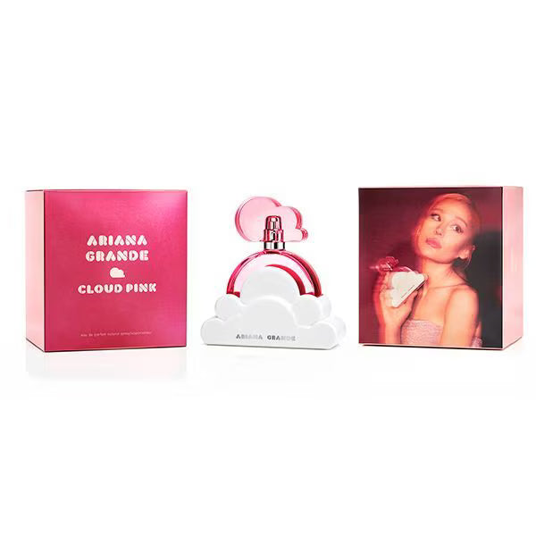 Ariana Grande Cloud Pink perfume bottle - British product