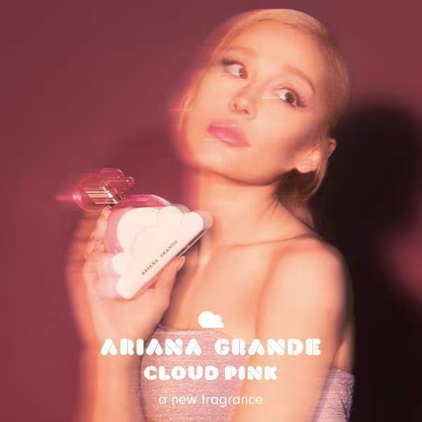Ariana Grande Cloud Pink perfume bottle - British product