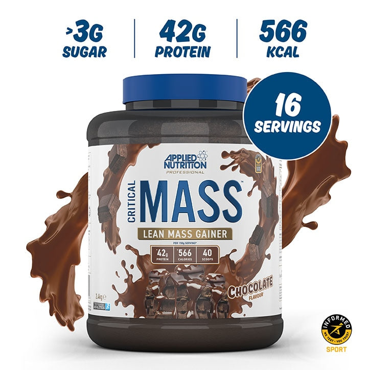 Applied Nutrition Critical Mass Professional Lean Mass Gainer Strawberry 2.4kg (16 Servings) - 999301