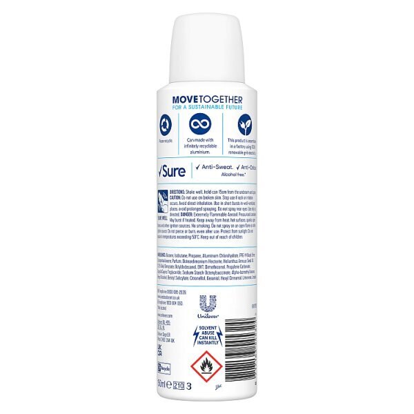 Sure Cotton Dry Anti-Perspirant Deodorant Aerosol 150ml GOODS Superdrug