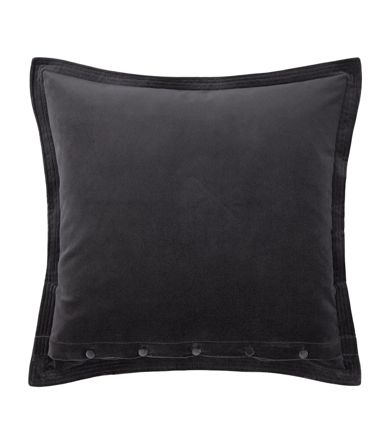 Ralph Lauren Home velvet monogram-embroidered cushion 50cm x 50cm, imported from the UK