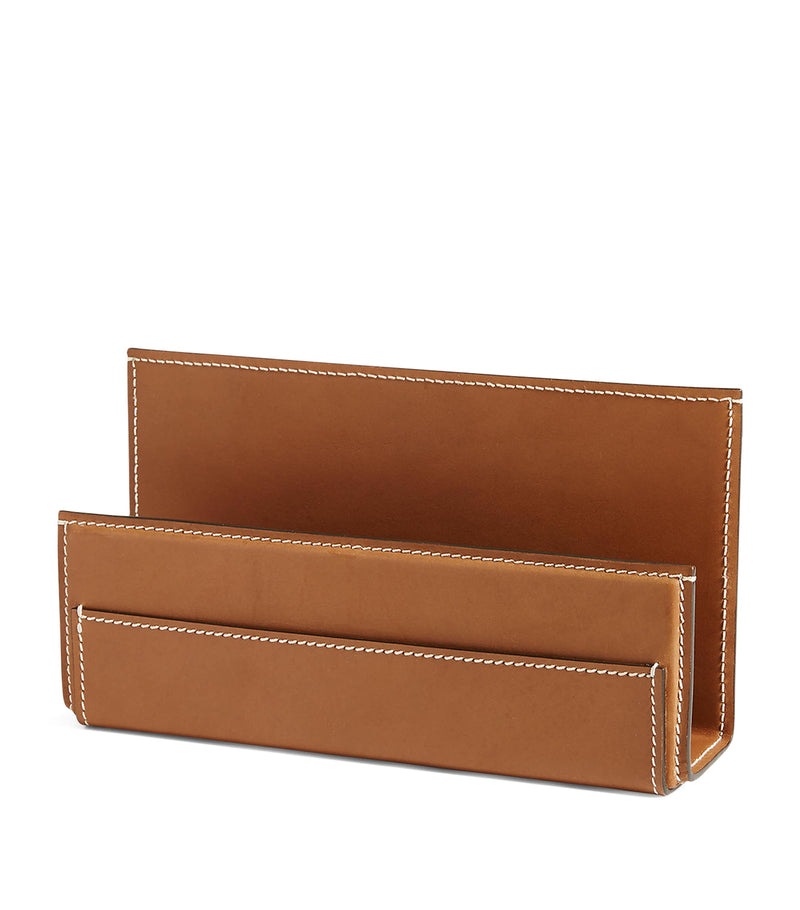 Ralph Lauren Home leather Brennan letter rack, imported from the UK