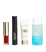 Compact Makeup Gift Set with Lip Comfort Oil, Mascara, Eye Makeup Remover, and Primer
