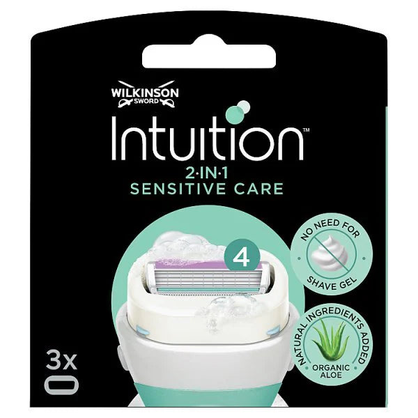 Wilkinson Sword Razor Blades Intuition Sensitive Care 3pk - British product