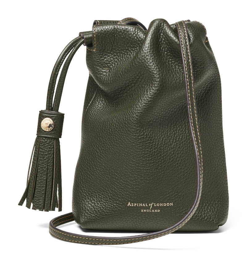 Scratch-Resistant Grained Leather Backpack with Buckle Fastening
