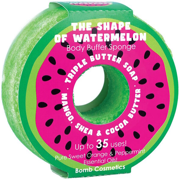 Bomb Cosmetics Body Buffer Soap Sponge The Shape of Watermelon - British product